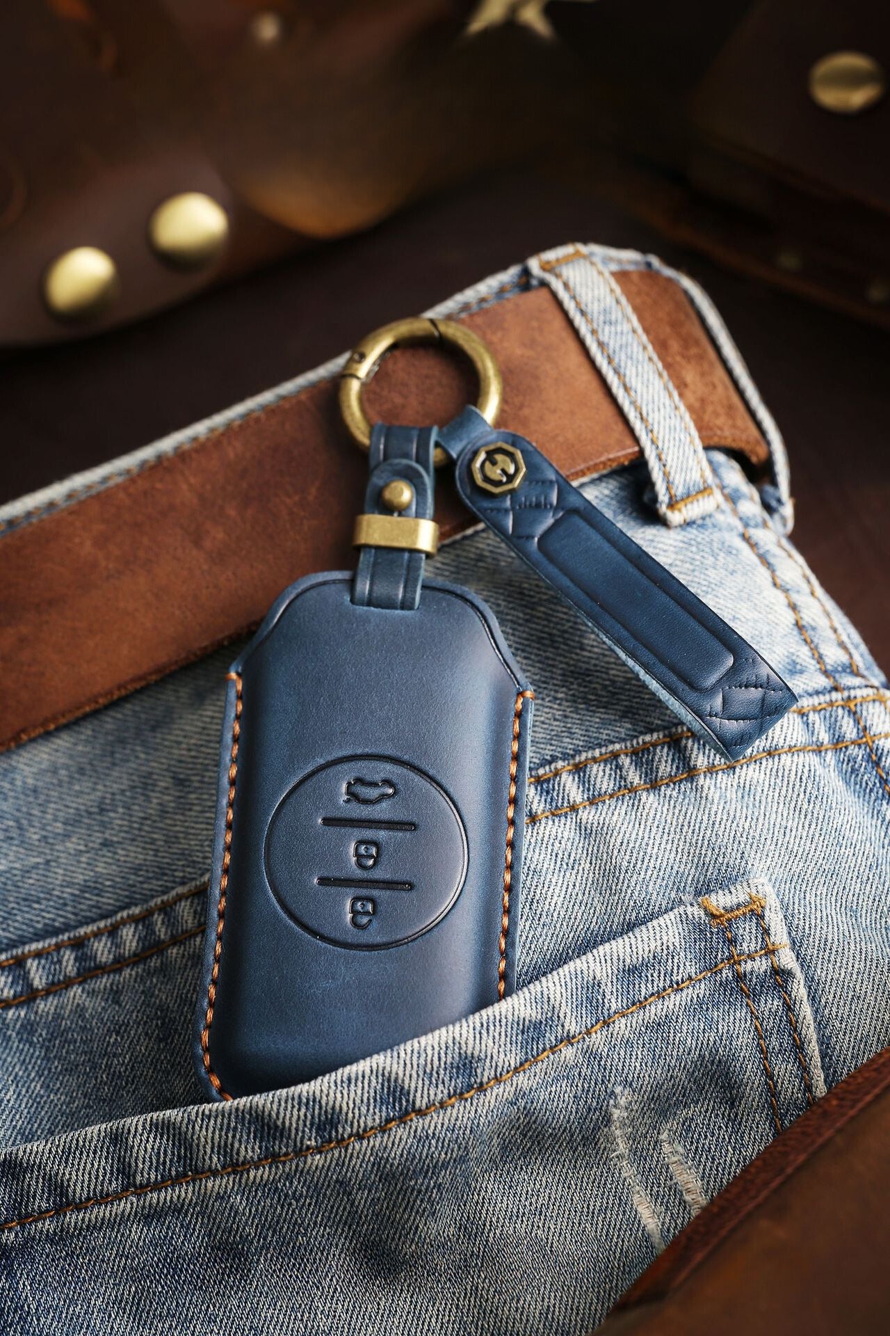 [Chery] The new retro key cover is suitable for Chery Xingtu Auto Tiggo 7 special handmade leather key clasp