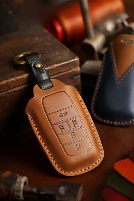 [Toyota] New product key cover for toyota alpha key cover high quality handmade car key case senna cowhide
