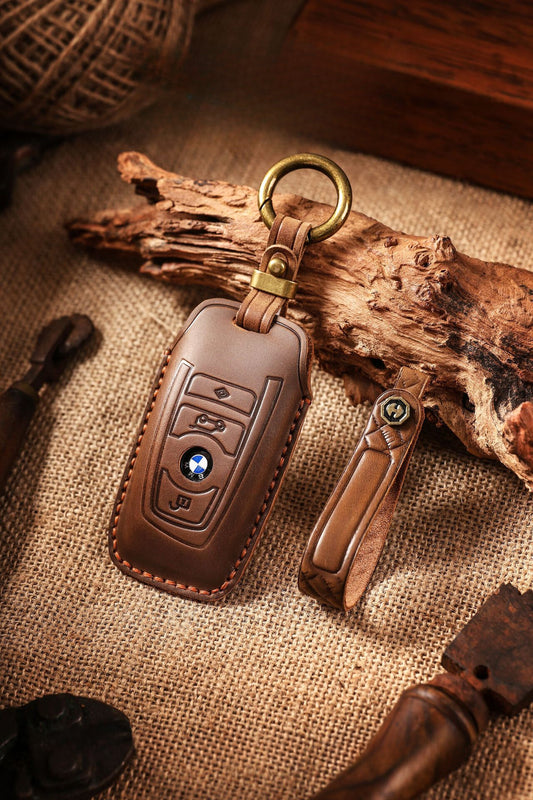 [BMW] The new retro key cover is suitable for the old BMW 3 Series 5 Series handmade leather car key clasp