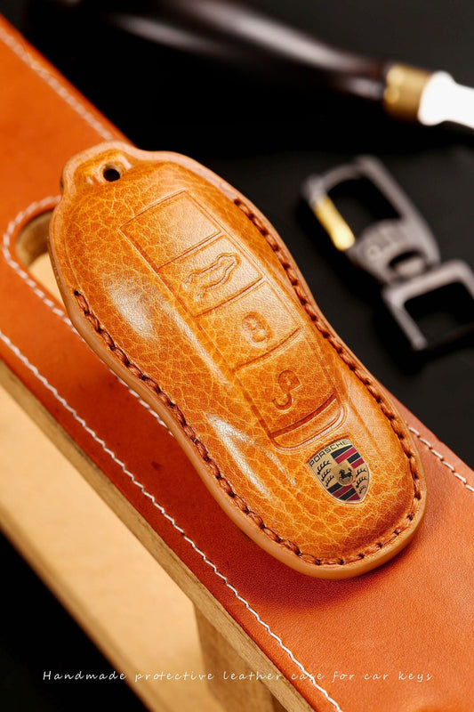 [Porsche] Dedicated to Porsche key shell Cayenne Macan Panamera key set 718 modified key chain key bag