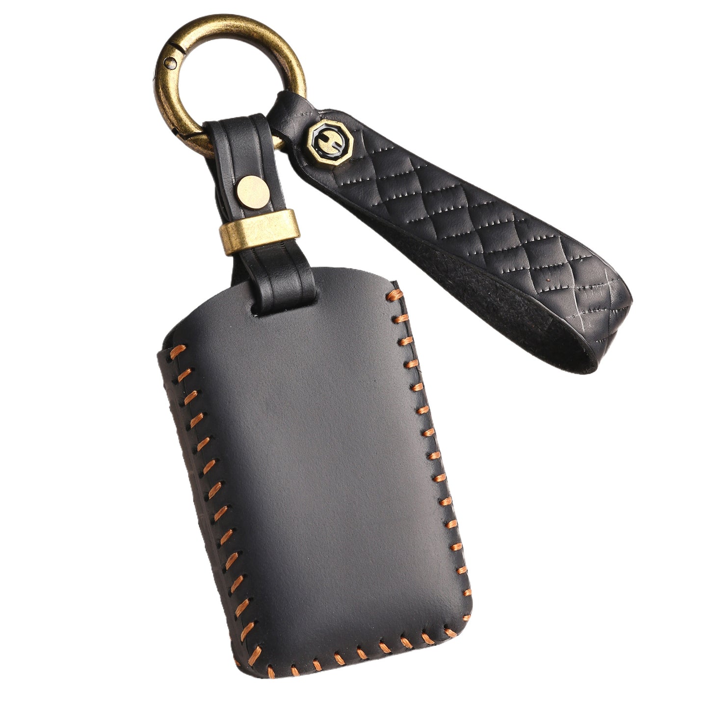 [Volvo] The new retro key cover is suitable for the new Volvo car pure hand-stitched real cowhide key case clasp