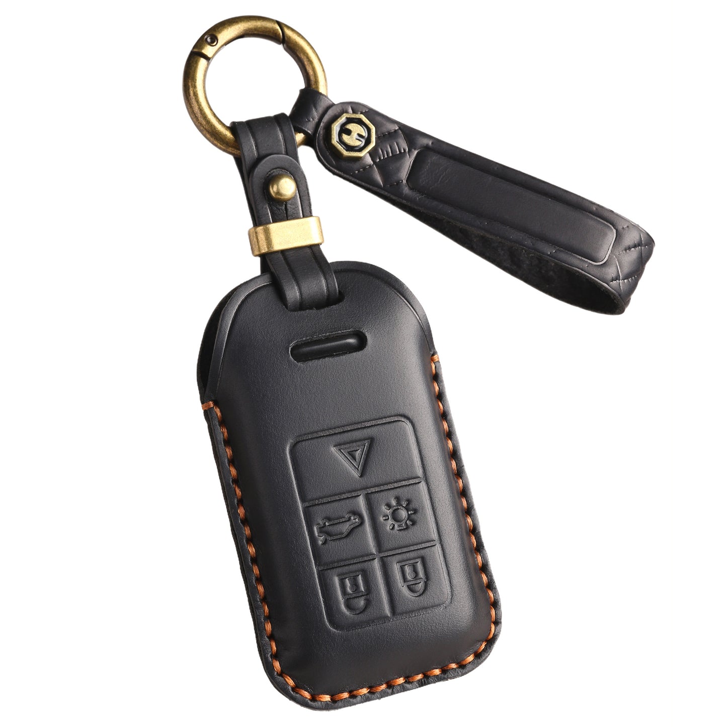 [Volvo] The new retro key cover is suitable for the old Volvo leather handmade car key case case chain