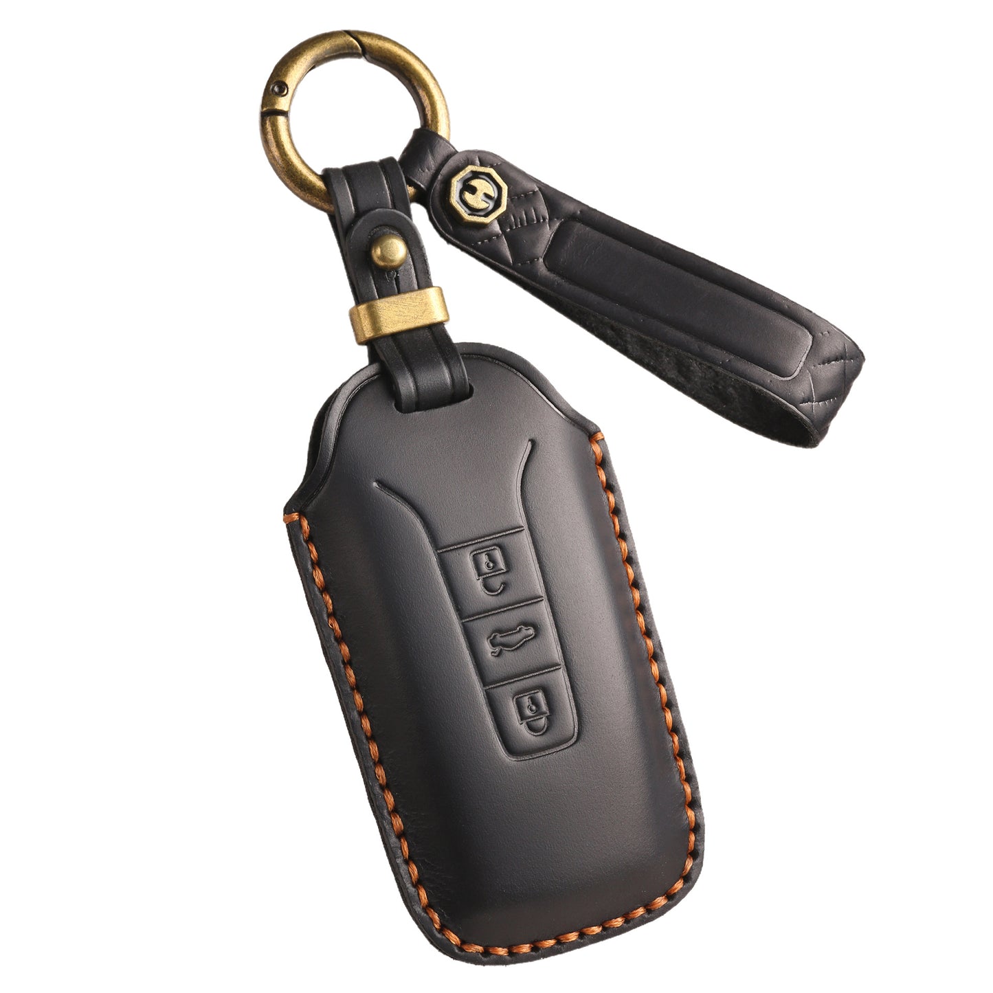 [Volkswagen] The new retro key case is suitable for the new Volkswagen Touareg pure hand-stitched leather special key case clasp