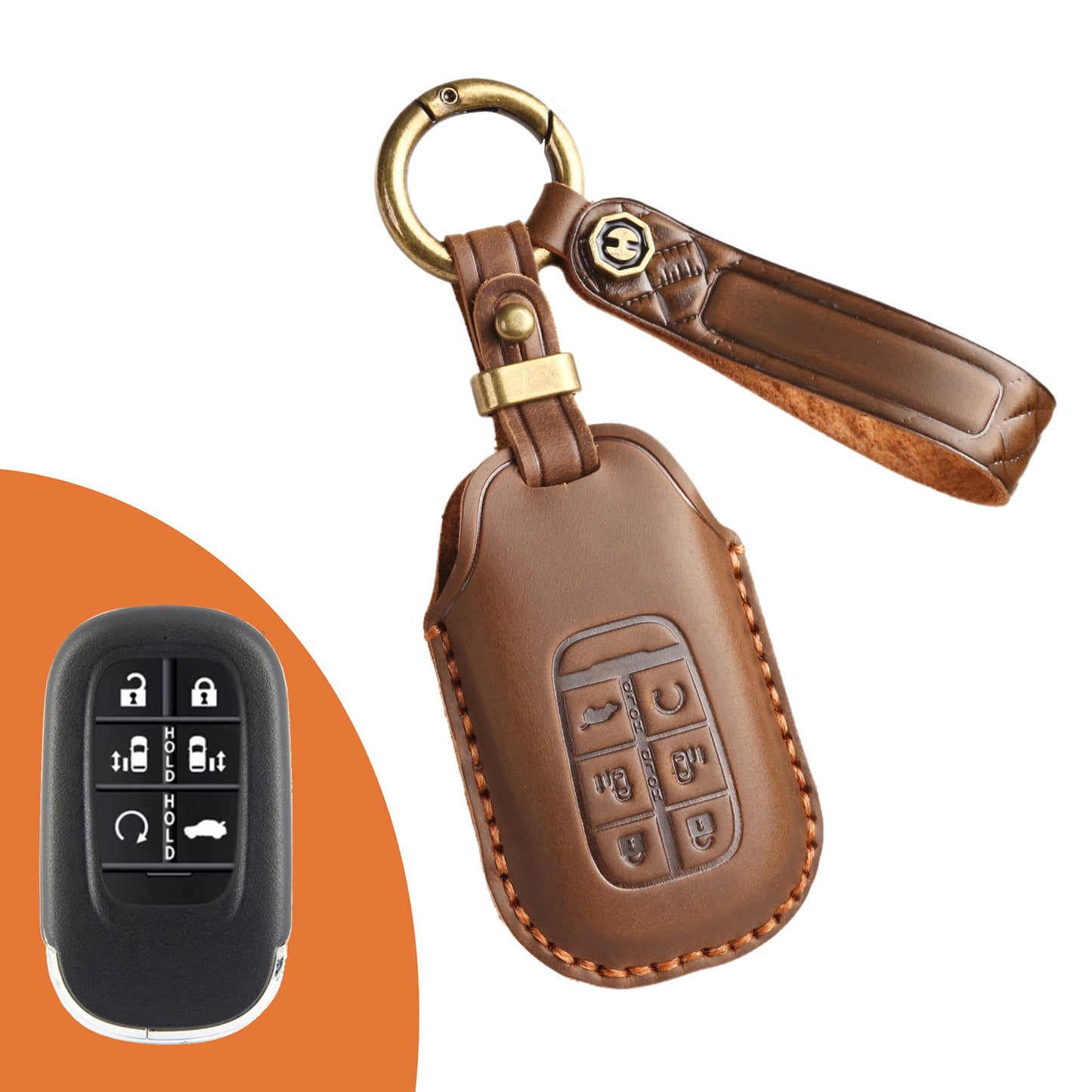 [Honda] The new retro key case is suitable for the new new Honda Accord Civic pure handmade leather car key case holder