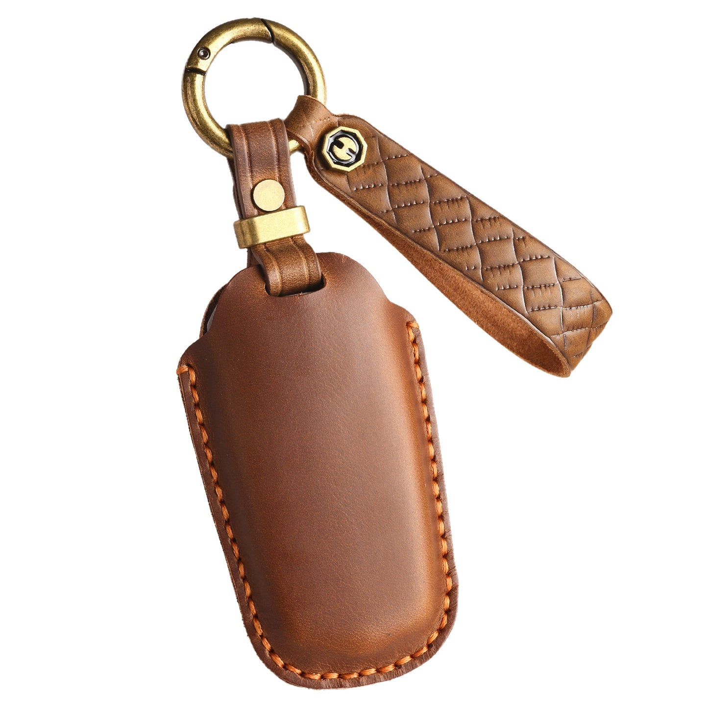 [Geely] The new retro key cover is suitable for the old Geely car genuine cowhide pure handmade key protection case buckle