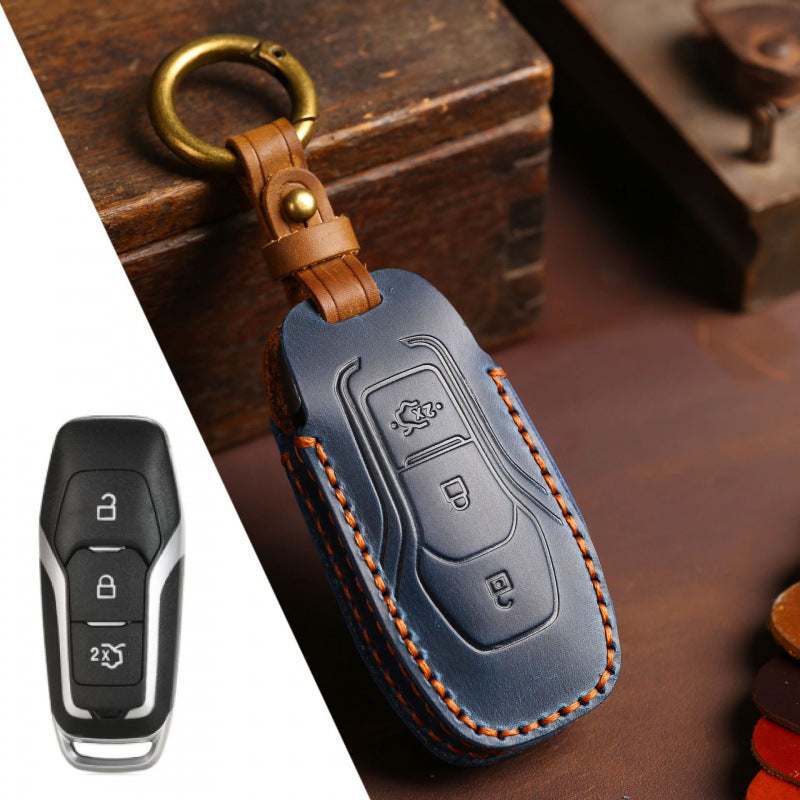 [Ford] Suitable for Ford key case, Forrest, Mondeo, wings, vPros, Mustang Explorer, leather protective clasp