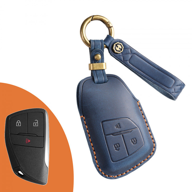 [Buick] Vintage leather key cover is suitable for the new Buick Envision high-end leather protection car key protection clasp