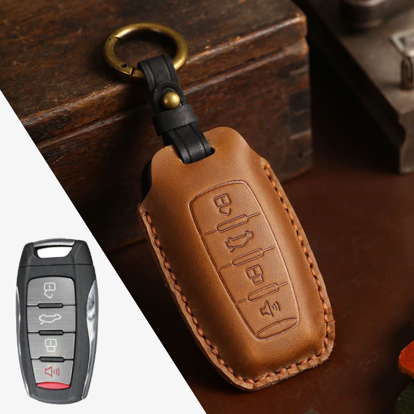 [GWM] Factory direct car key cover for Haval H6 tank 300 big dog Harvard Ora key bag can be sent on behalf of the company