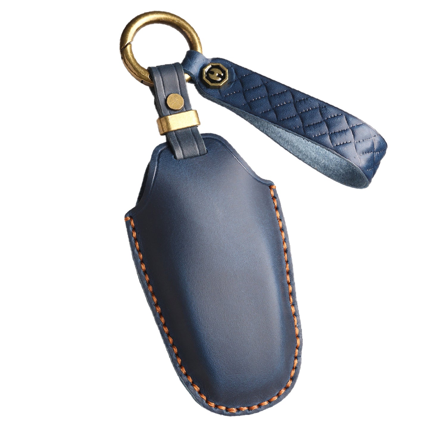 [Volkswagen] The new retro key cover is suitable for the Volkswagen old Touareg pure hand-stitched leather special key case clasp