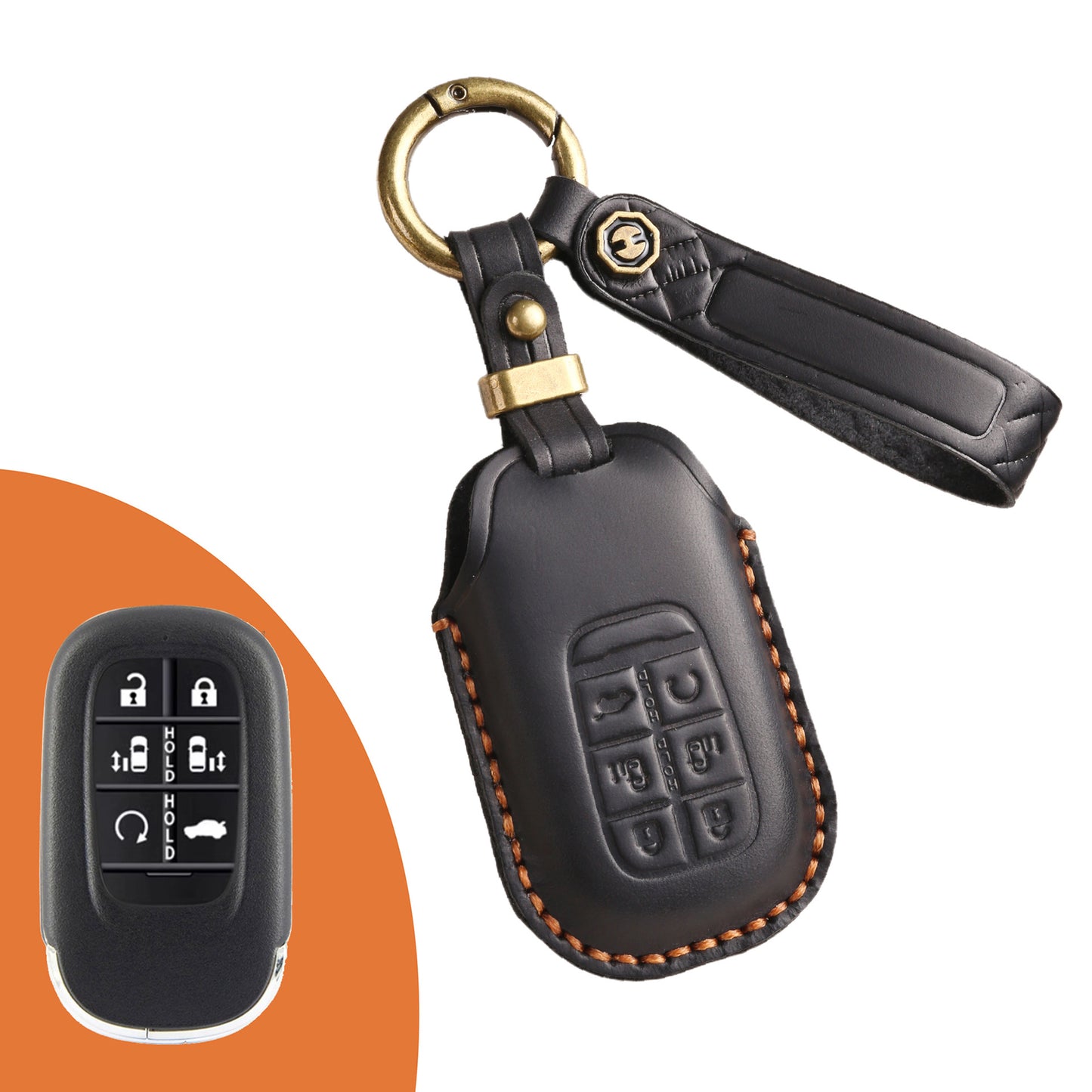 [Honda] The new retro key case is suitable for the new new Honda Accord Civic pure handmade leather car key case holder