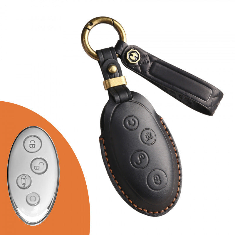 [BYD] The new retro key cover is suitable for the yuan key bag cover, BYD 17 S7 key bag cover, pure handmade leather