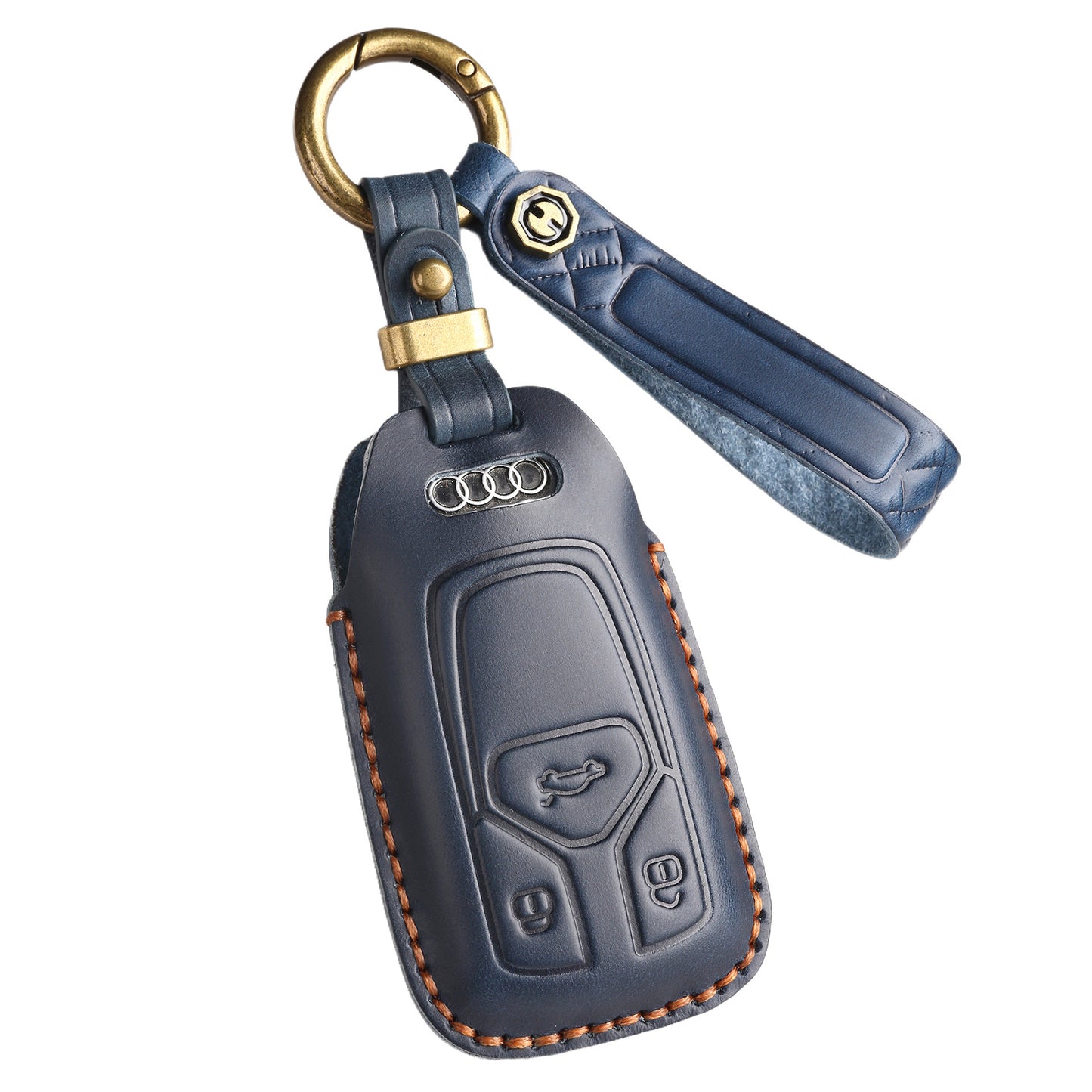 [Audi] Retro key case for 18 models Audi A6L key cover Q5 leather old A8L bag car key special case