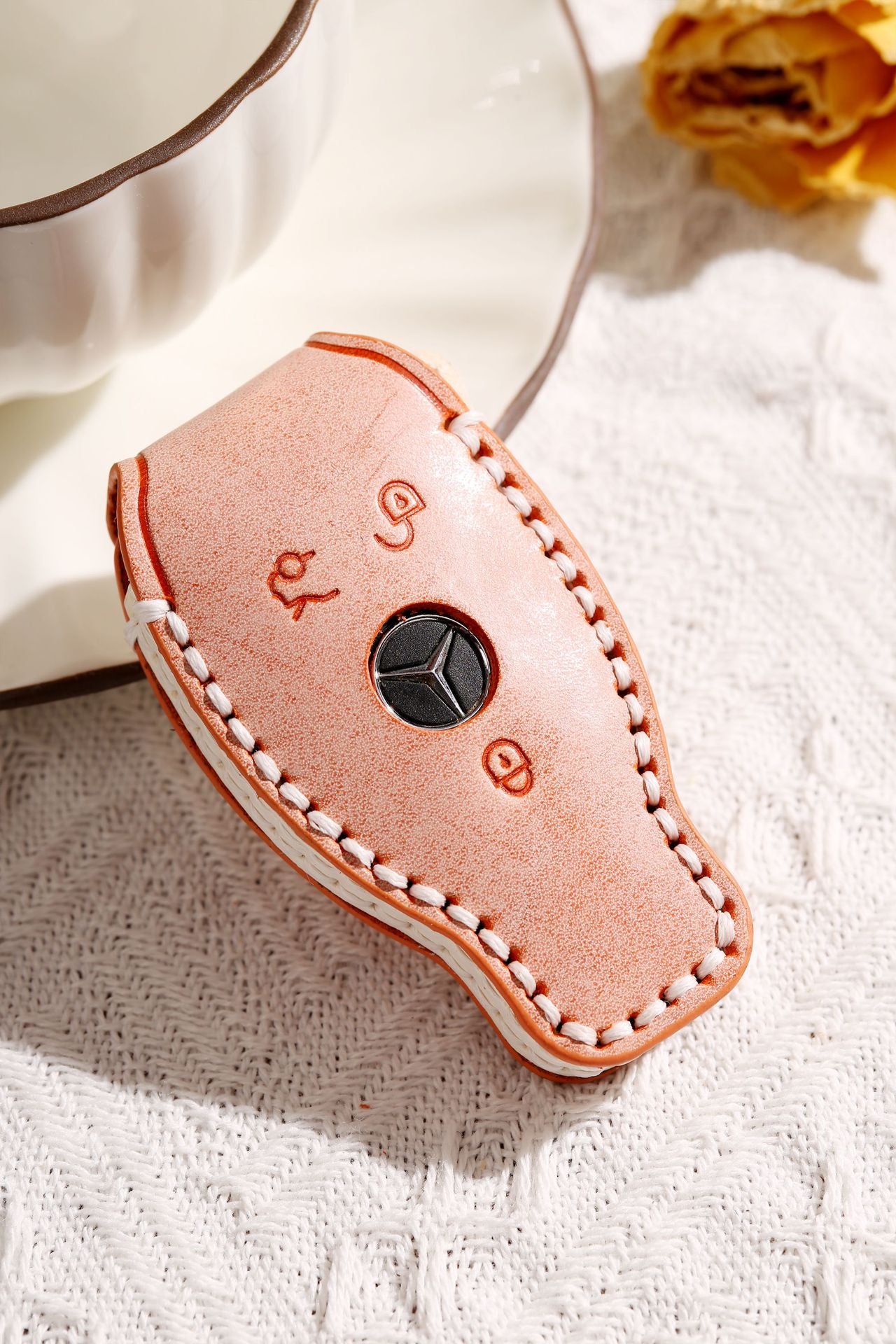 [Mercedes-Benz] The strength factory car key protection case is suitable for the first layer of cowhide women's models of all Mercedes-Benz models