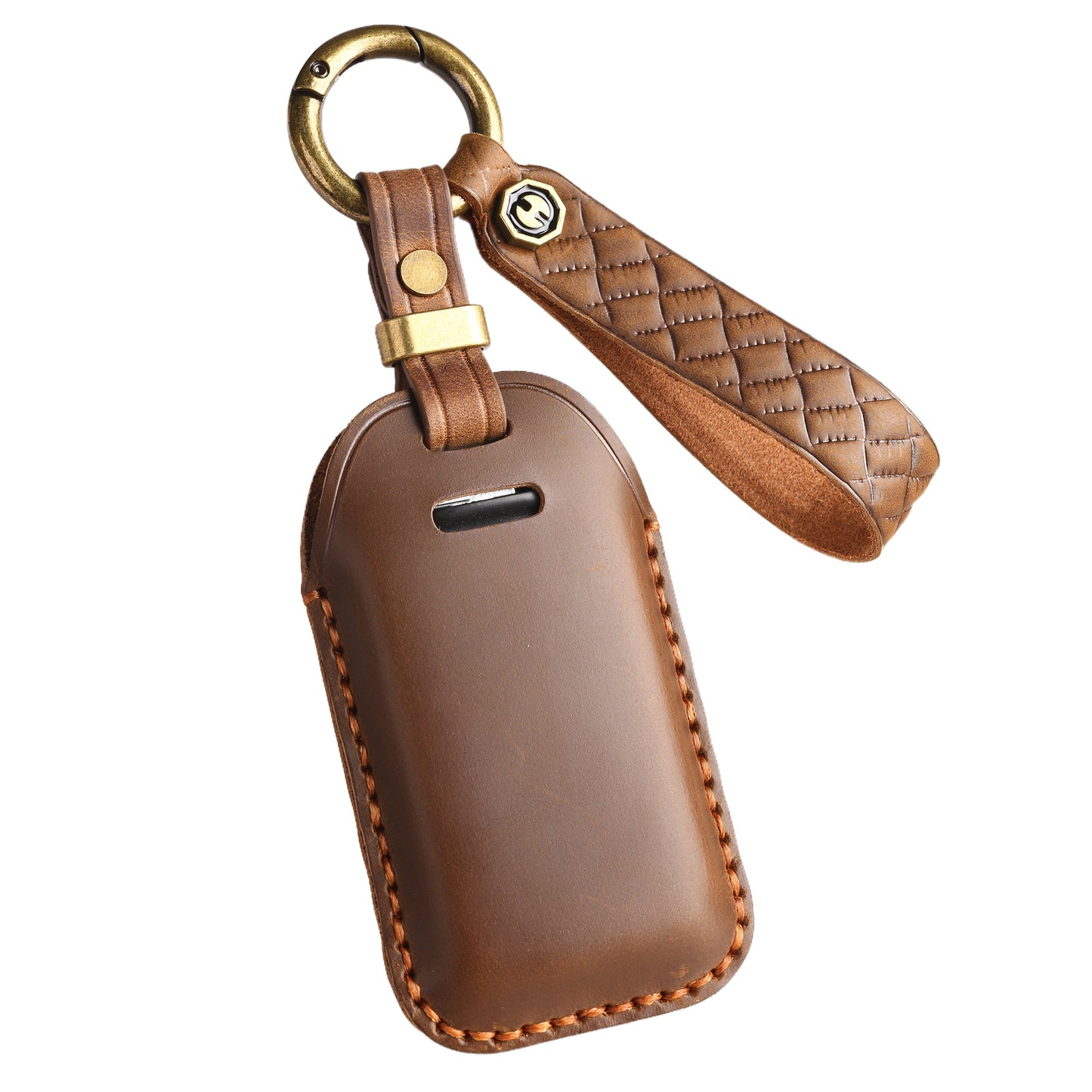 [Volvo] The new retro key cover is suitable for the old Volvo leather handmade car key case case chain