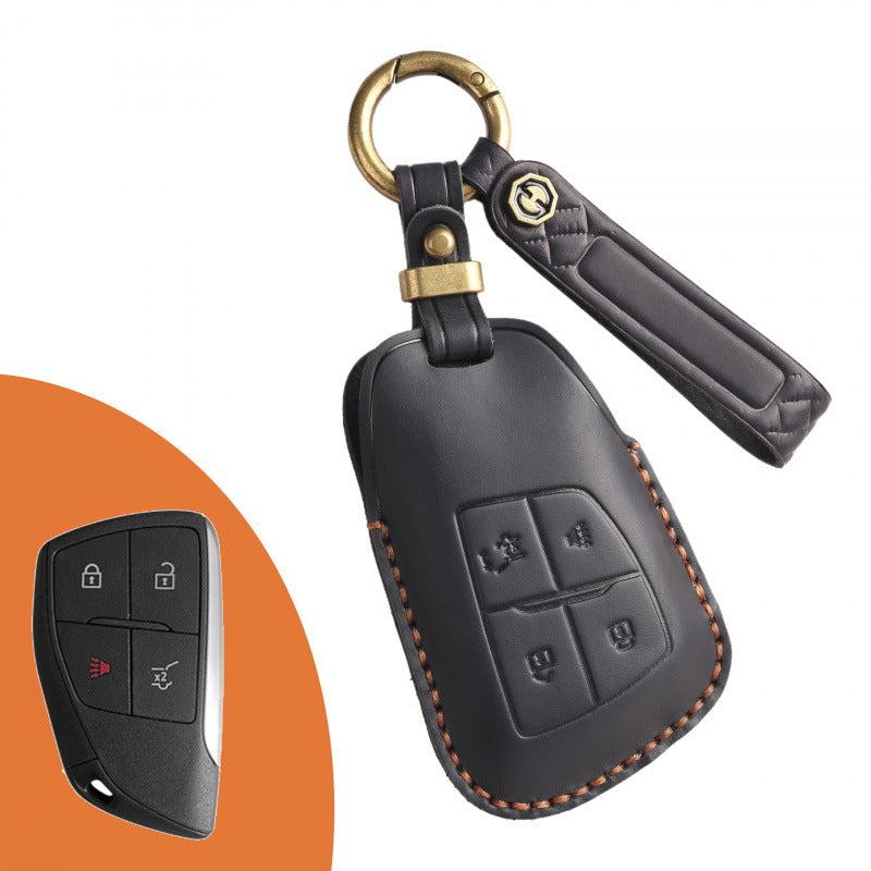 [Buick] Vintage leather key cover is suitable for the new Buick Envision high-end leather protection car key protection clasp