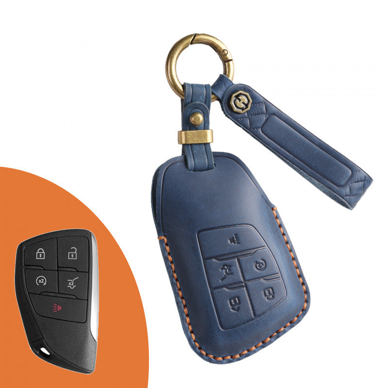 [Buick] Vintage leather key cover is suitable for the new Buick Envision high-end leather protection car key protection clasp