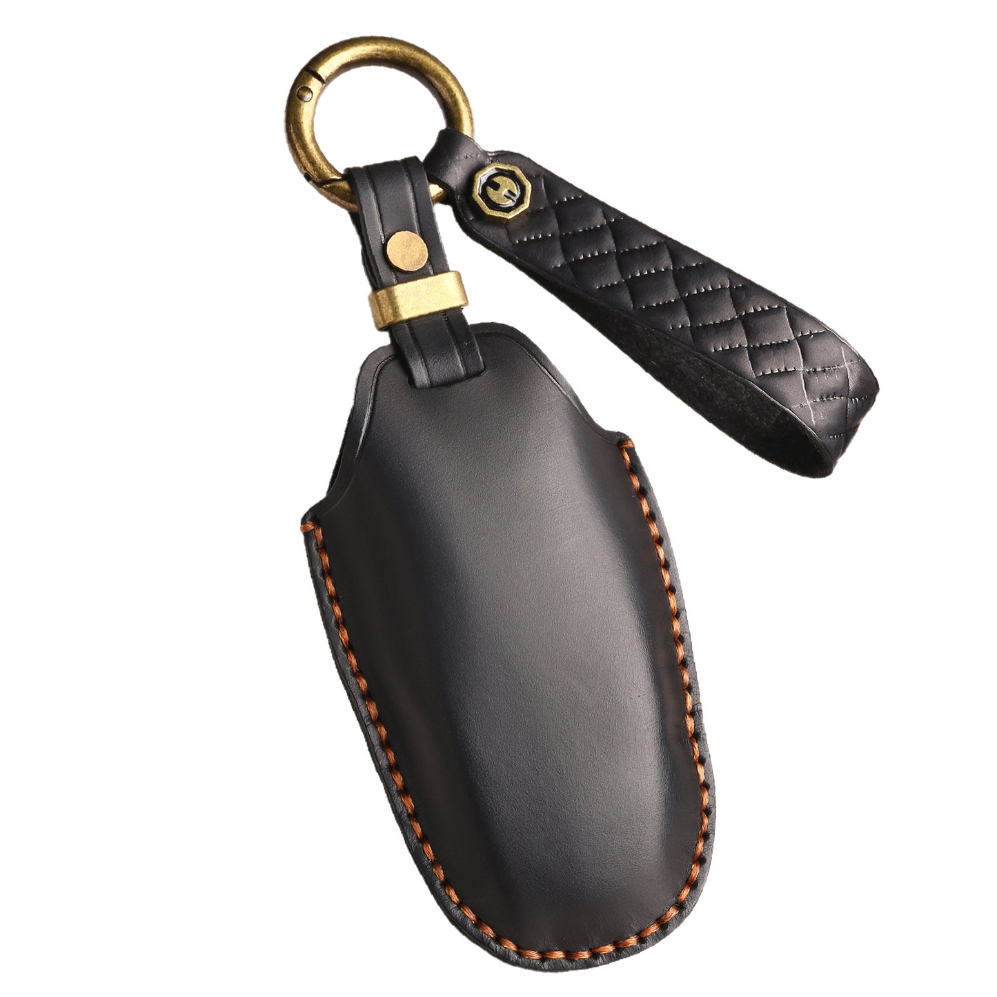 [Volkswagen] The new retro key cover is suitable for the Volkswagen old Touareg pure hand-stitched leather special key case clasp