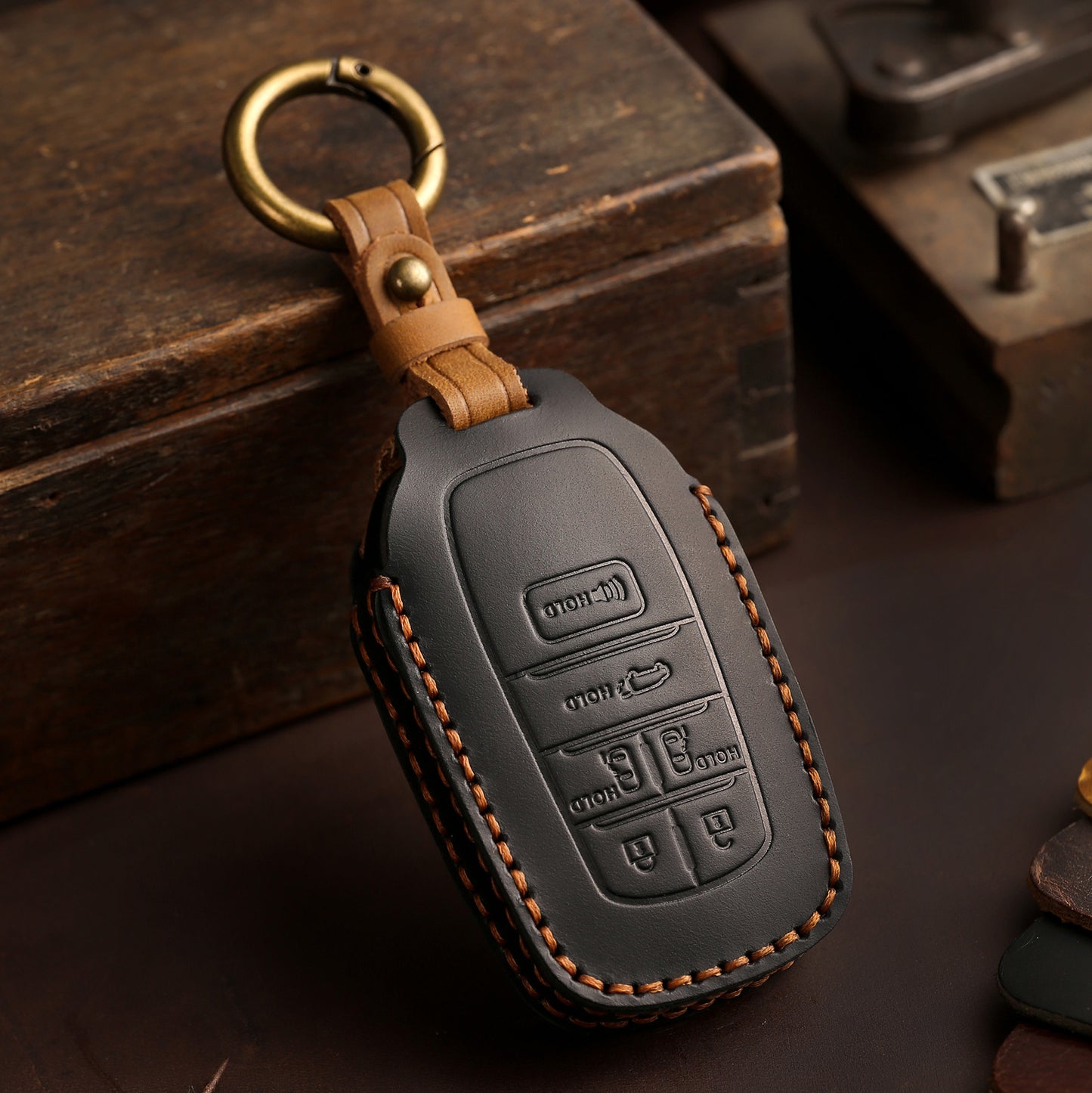 [Toyota] Apply Toyota Senna key set Grevia El Fawifa handmade leather car creative key pack