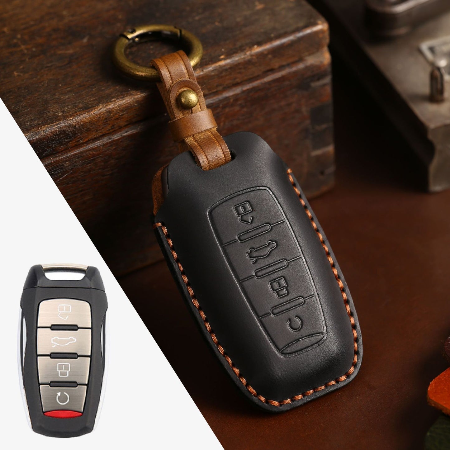 [GWM] Factory direct car key cover for Haval H6 tank 300 big dog Harvard Ora key bag can be sent on behalf of the company