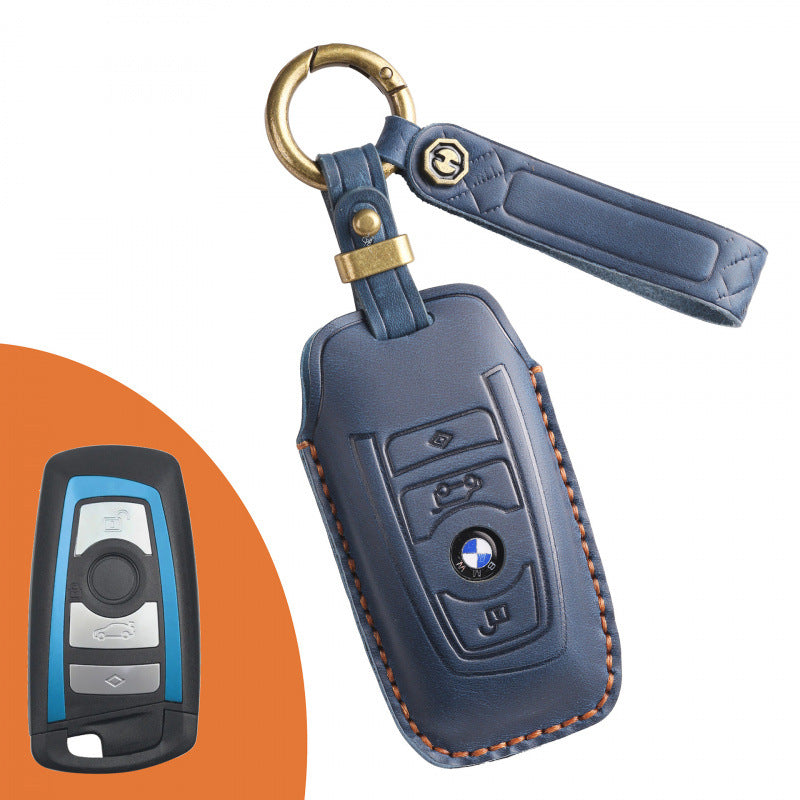 [BMW] The new retro key cover is suitable for the old BMW 3 Series 5 Series handmade leather car key clasp