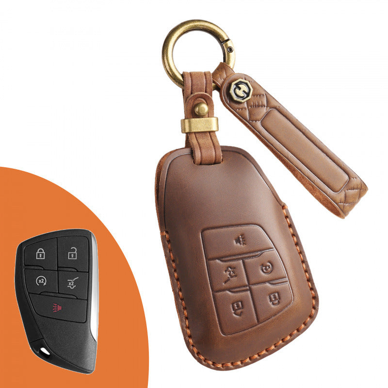 [Buick] Vintage leather key cover is suitable for the new Buick Envision high-end leather protection car key protection clasp