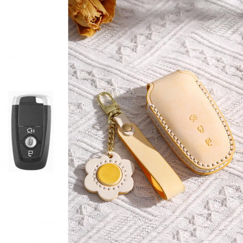 [Ford] For 2022 Ford Key Case, Mondeo, Lincoln Adventurer, Explorer, Edge, High-end Leather Buckle Female