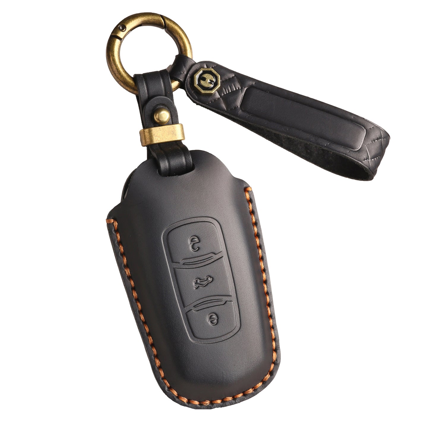 [Geely] The new retro key cover is suitable for the old Geely car genuine cowhide pure handmade key protection case buckle