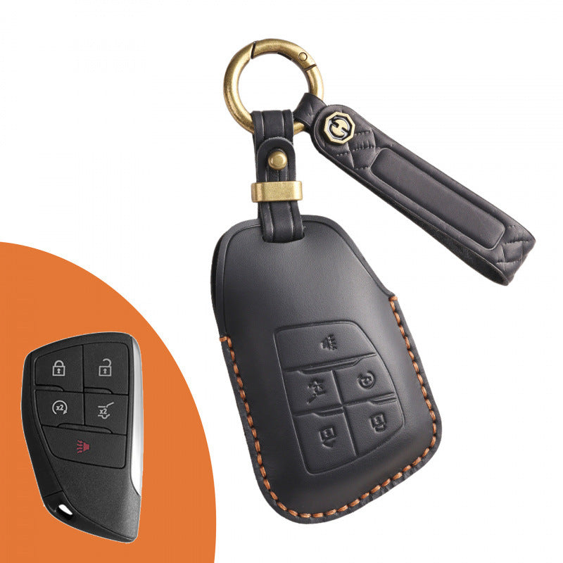 [Buick] Vintage leather key cover is suitable for the new Buick Envision high-end leather protection car key protection clasp