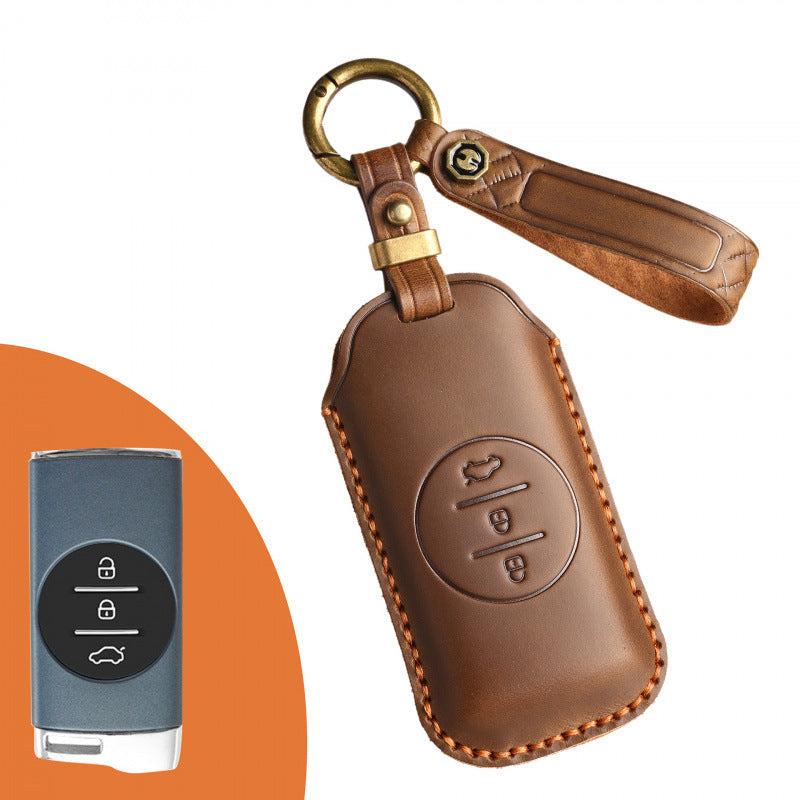 [Chery] The new retro key cover is suitable for Chery Xingtu Auto Tiggo 7 special handmade leather key clasp