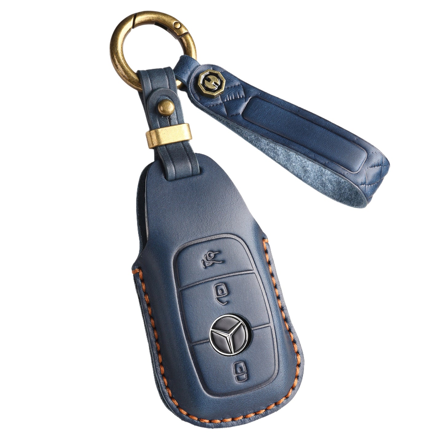 [Mercedes-Benz] The new retro key case is suitable for Mercedes-Benz high-end leather car key cover cowhide handmade high-end shell