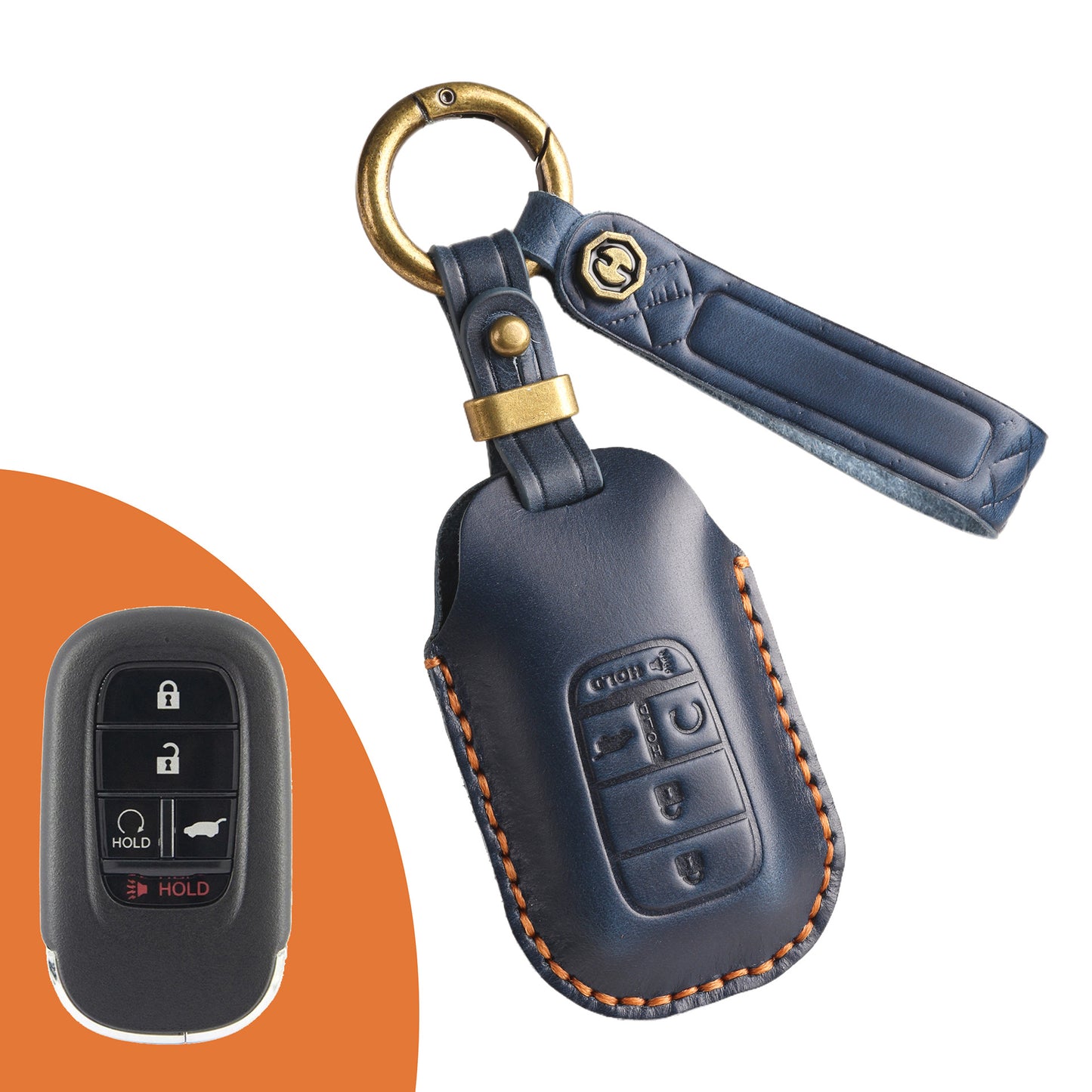 [Honda] The new retro key case is suitable for the new new Honda Accord Civic pure handmade leather car key case holder