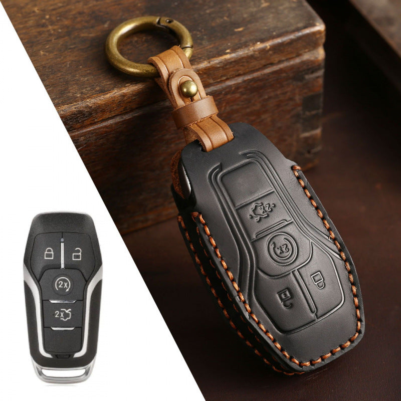 [Ford] Suitable for Ford key case, Forrest, Mondeo, wings, vPros, Mustang Explorer, leather protective clasp