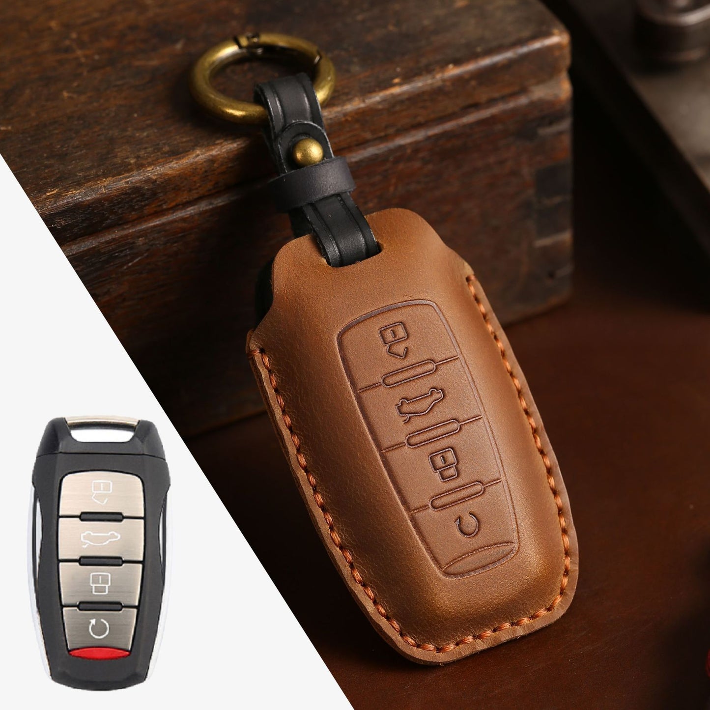 [GWM] Factory direct car key cover for Haval H6 tank 300 big dog Harvard Ora key bag can be sent on behalf of the company