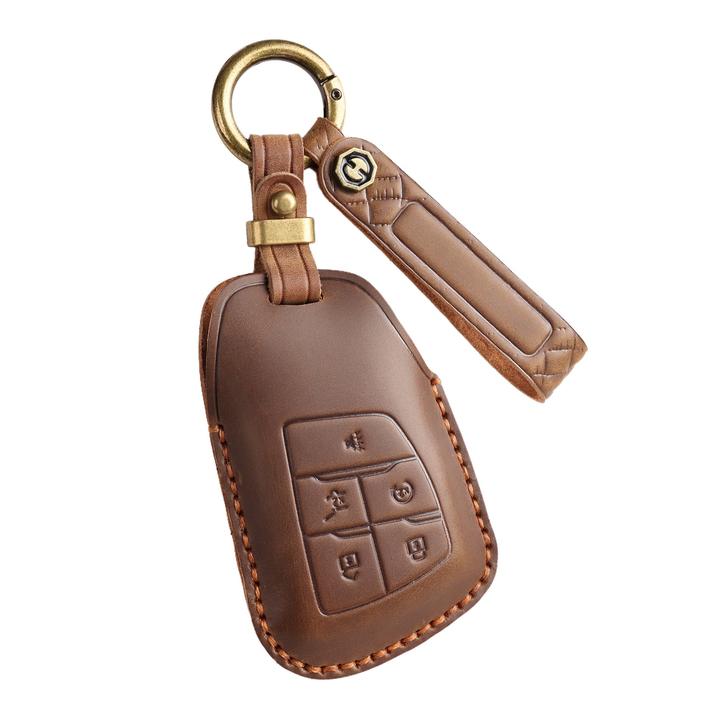 [Buick] Vintage leather key cover is suitable for the new Buick Envision high-end leather protection car key protection clasp