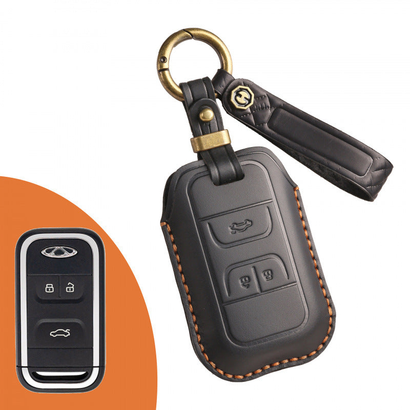 [Chery] The new retro key case is suitable for Chery Xingtu TXL Lingyun LX Tiggo 3X car handmade leather bag