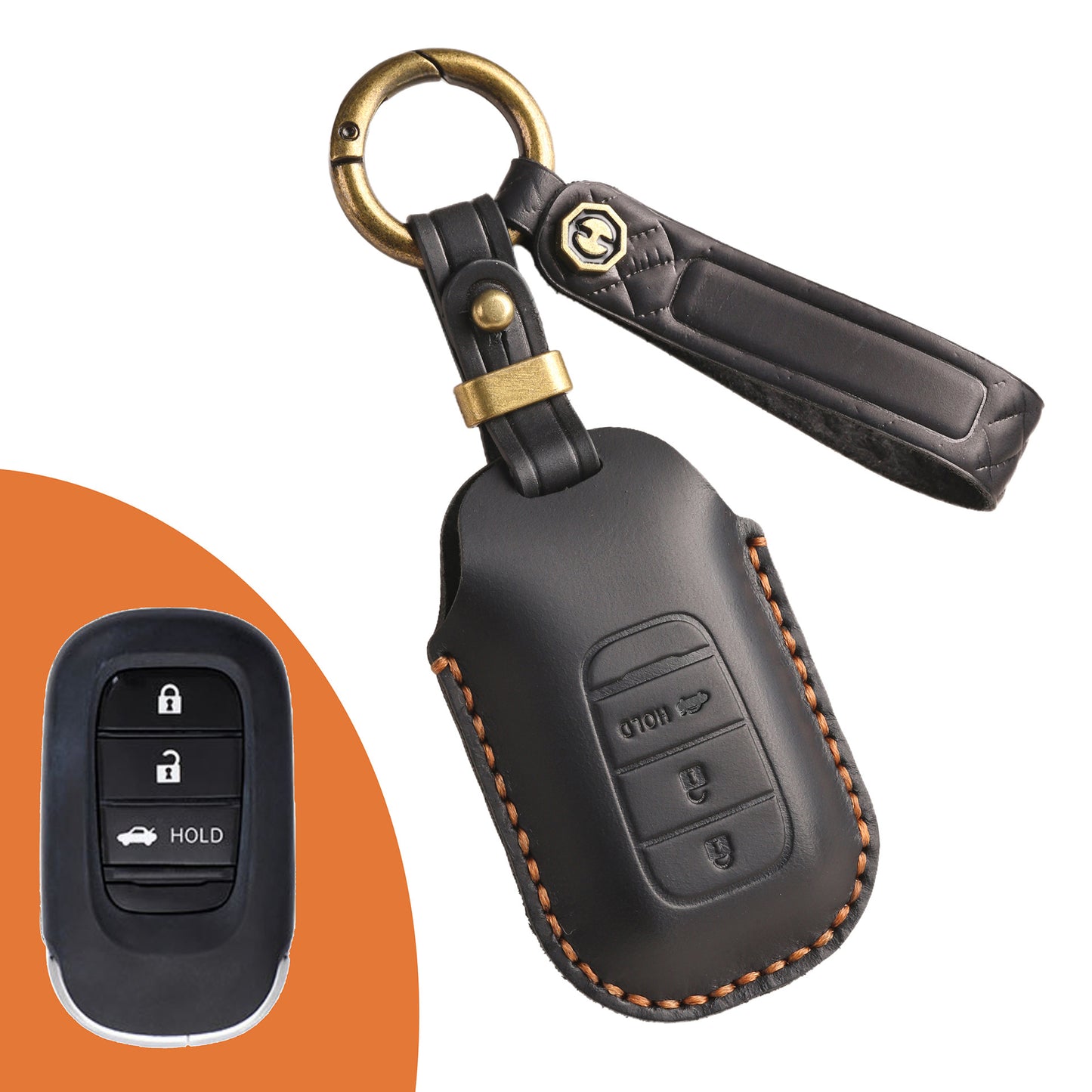 [Honda] The new retro key case is suitable for the new new Honda Accord Civic pure handmade leather car key case holder