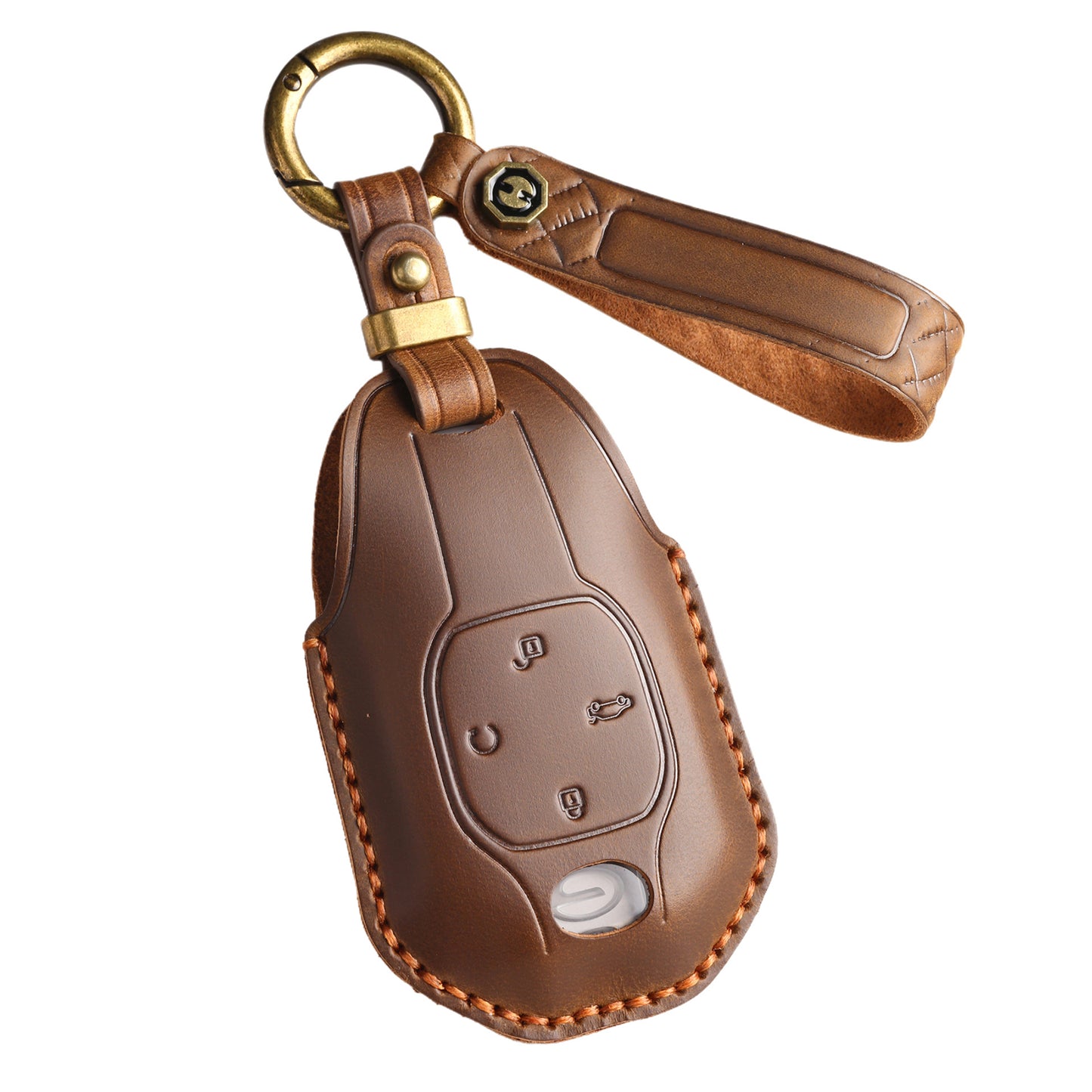 [GAC] The retro key cover is suitable for GAC New Energy Trumpchi E8 car handmade real cowhide key protection clasp