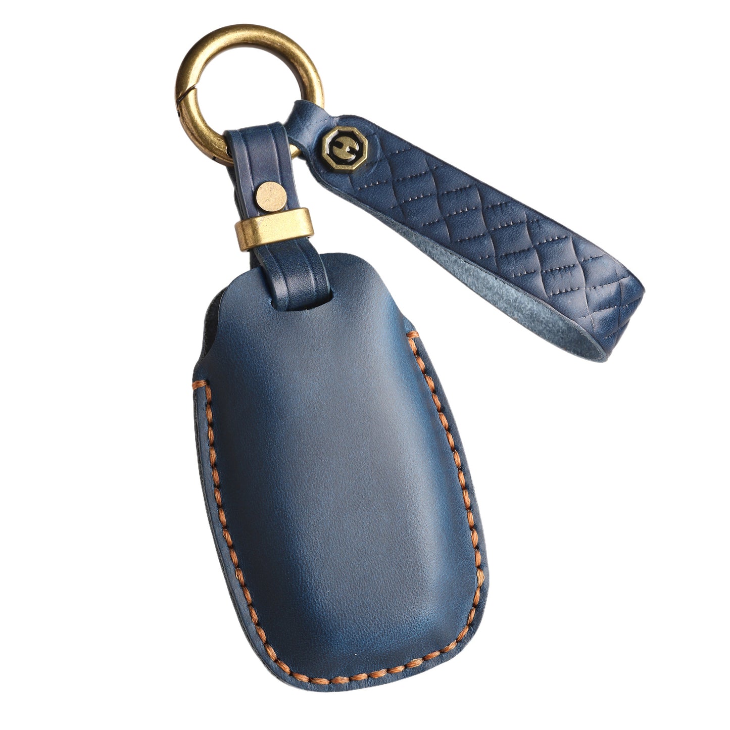 [Hyundai] Vintage Cross Border Car Key Cover for Hyundai Festa Key Bag Kustu Car Handmade Leather Case Buckle