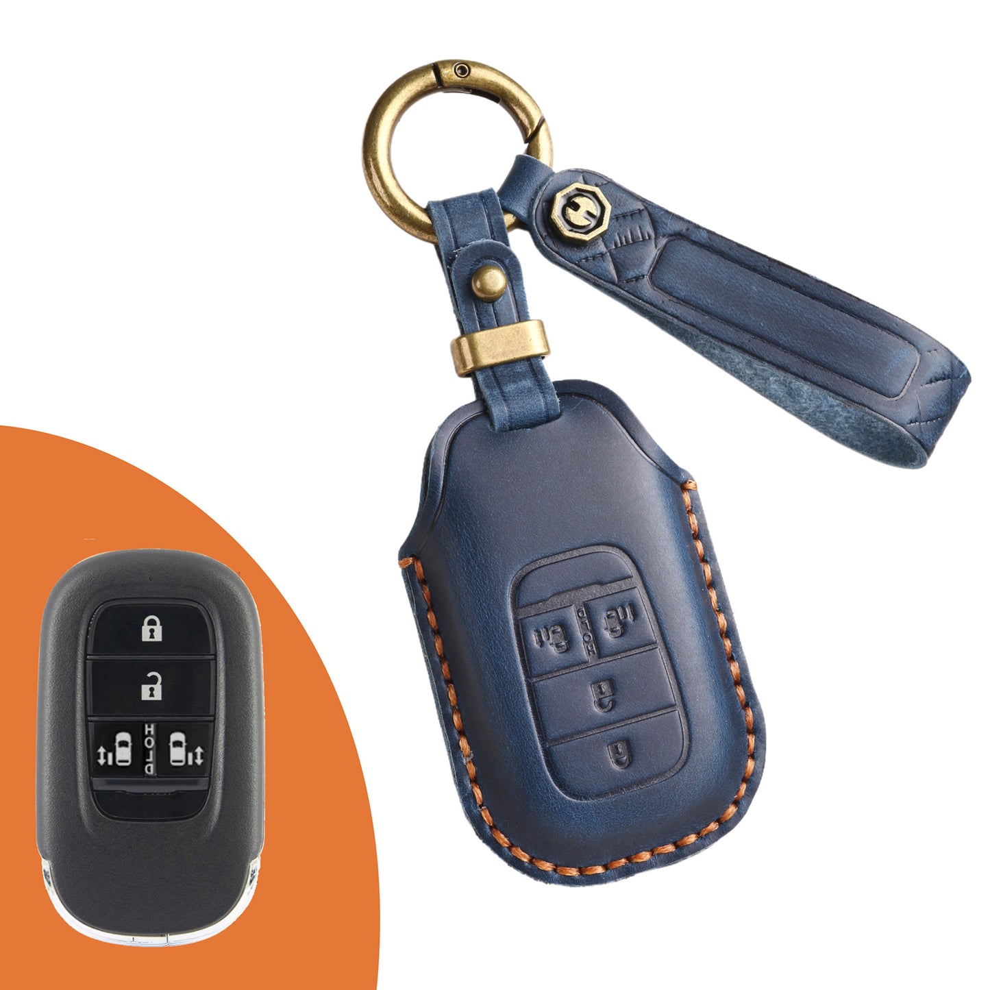 [Honda] The new retro key case is suitable for the new new Honda Accord Civic pure handmade leather car key case holder