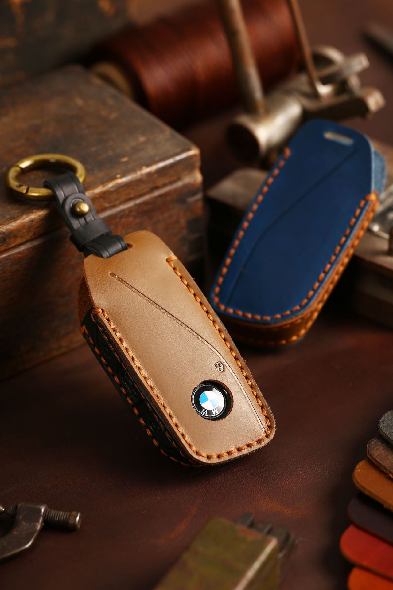 [BMW] The car key cover is suitable for the 2024 BMW new X7 leather key case, which is dedicated to the cowhide protective case