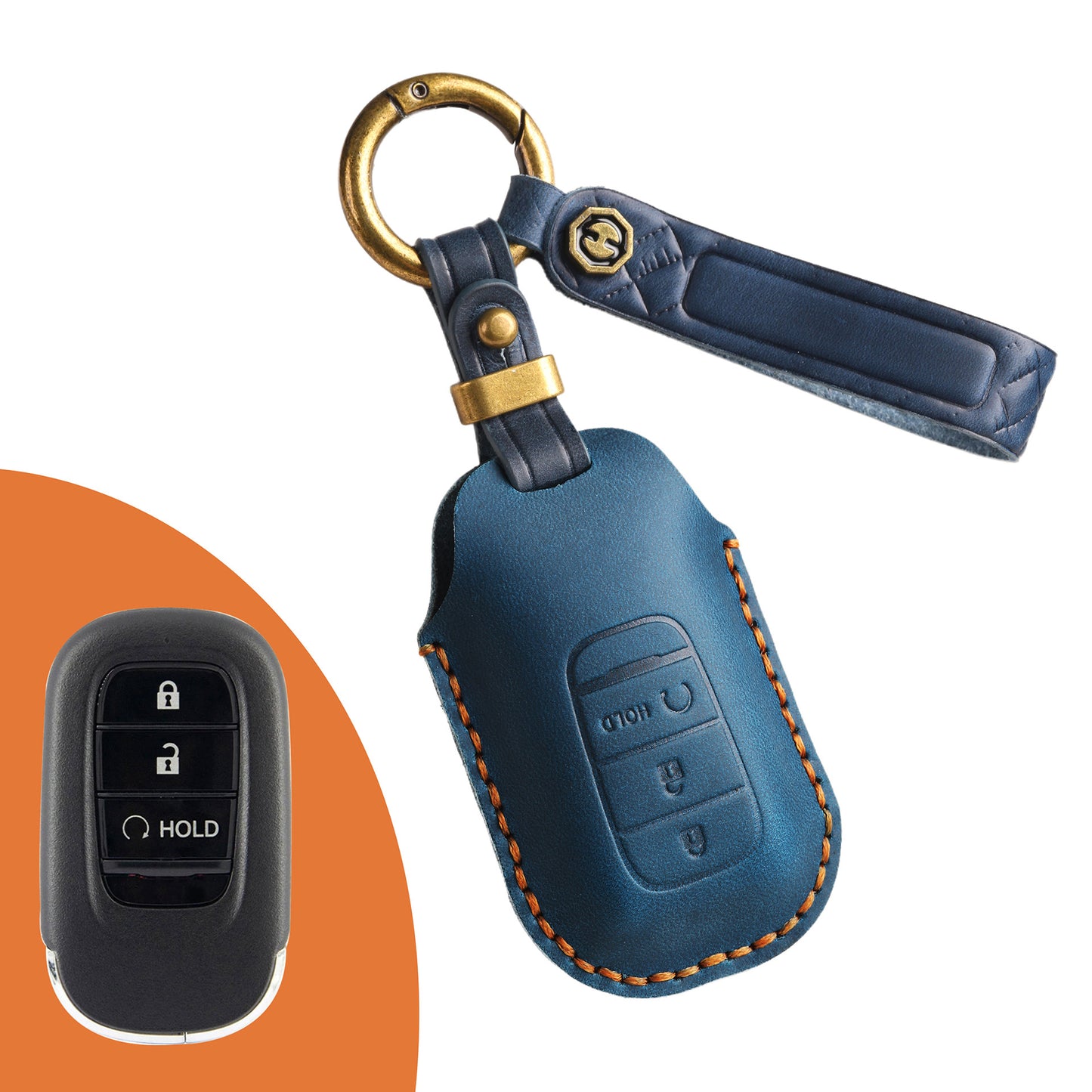 [Honda] The new retro key case is suitable for the new new Honda Accord Civic pure handmade leather car key case holder