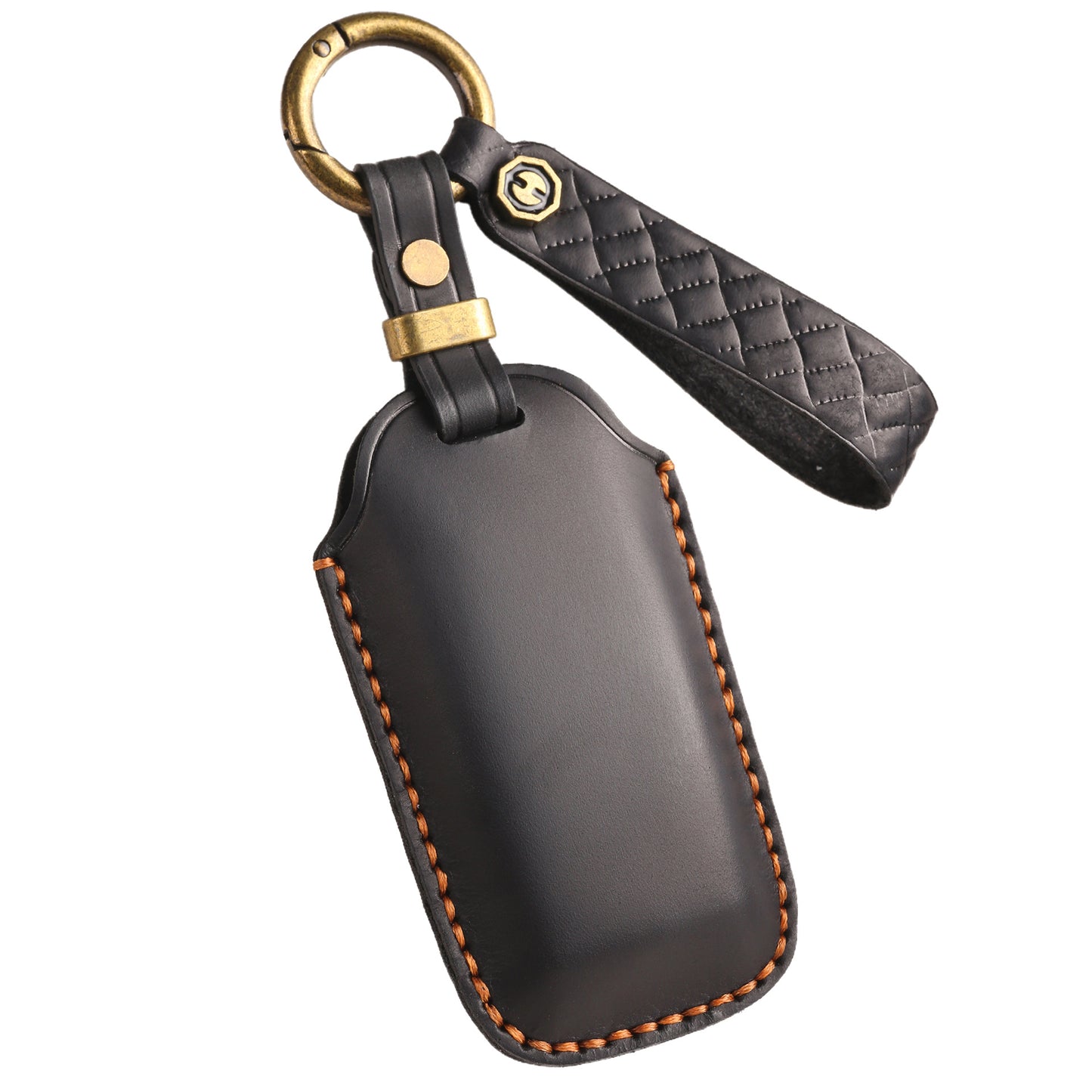 [Volkswagen] The new retro key case is suitable for the new Volkswagen Touareg pure hand-stitched leather special key case clasp