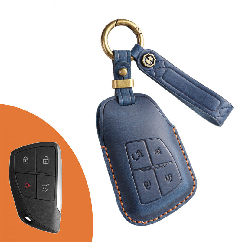 [Buick] Vintage leather key cover is suitable for the new Buick Envision high-end leather protection car key protection clasp