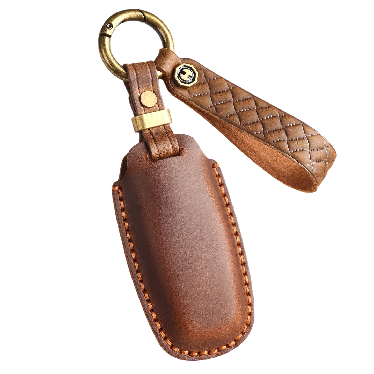 [Audi] The new retro key case is suitable for 19 models of Audi leather pure hand-stitched car key case key fob