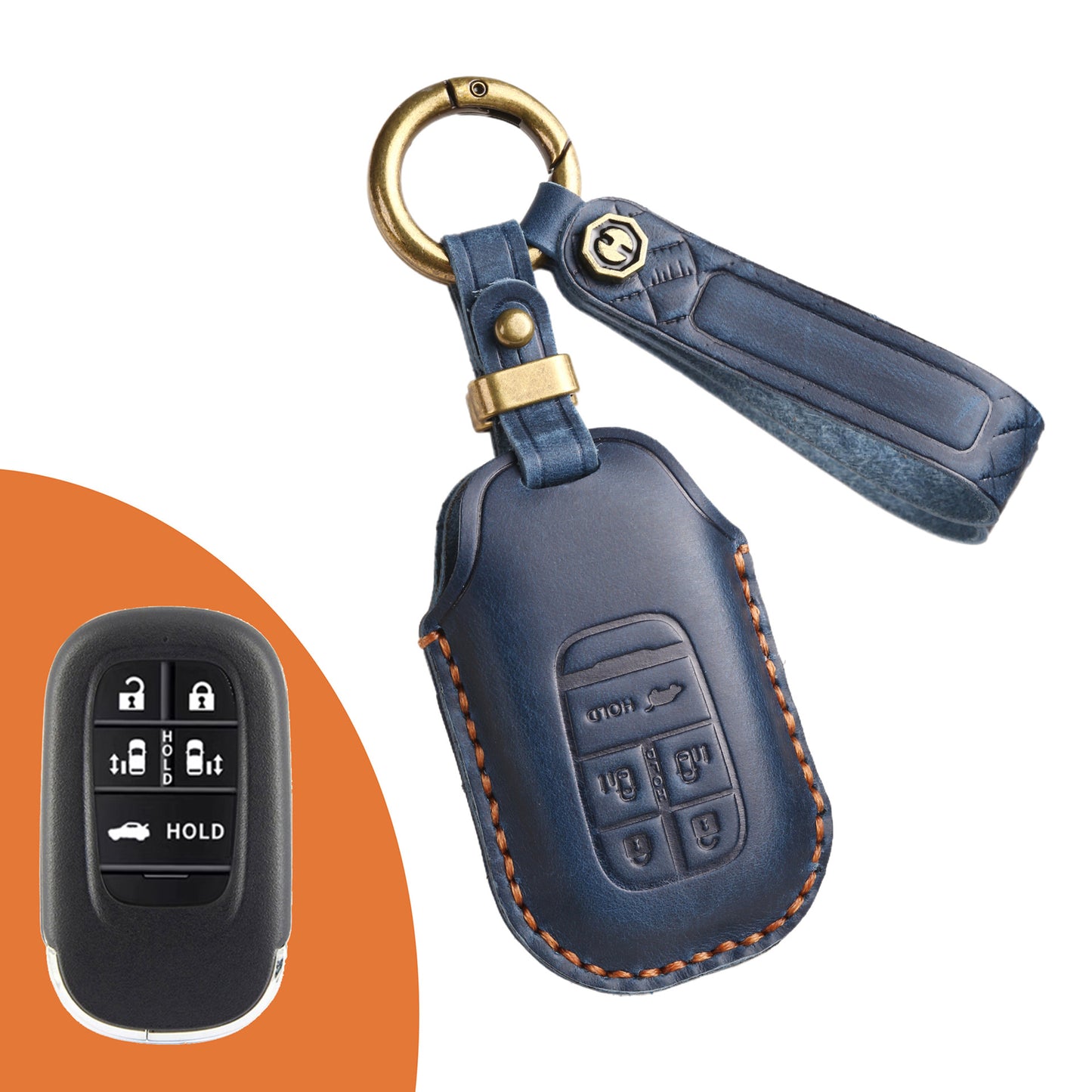 [Honda] The new retro key case is suitable for the new new Honda Accord Civic pure handmade leather car key case holder