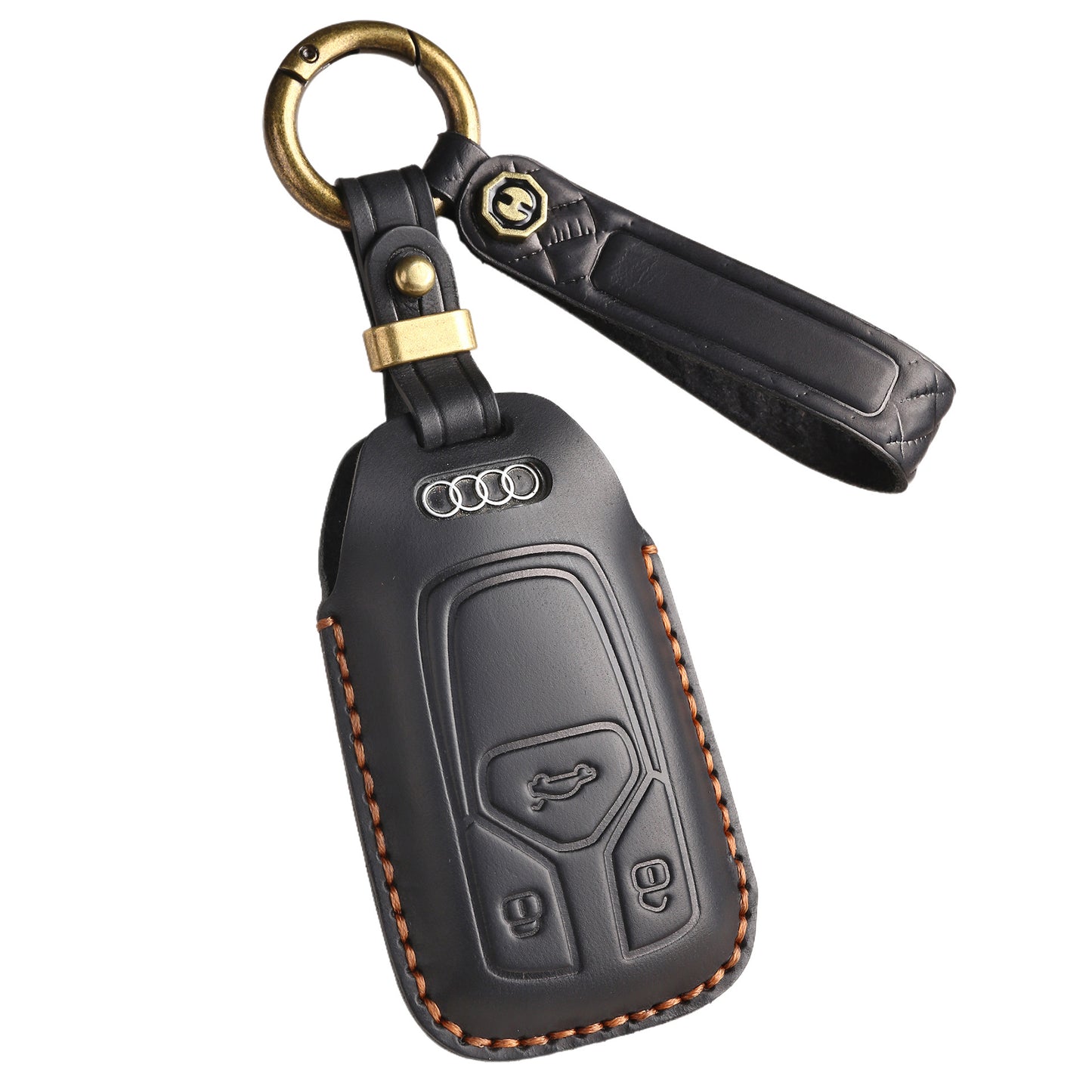 [Audi] Retro key case for 18 models Audi A6L key cover Q5 leather old A8L bag car key special case