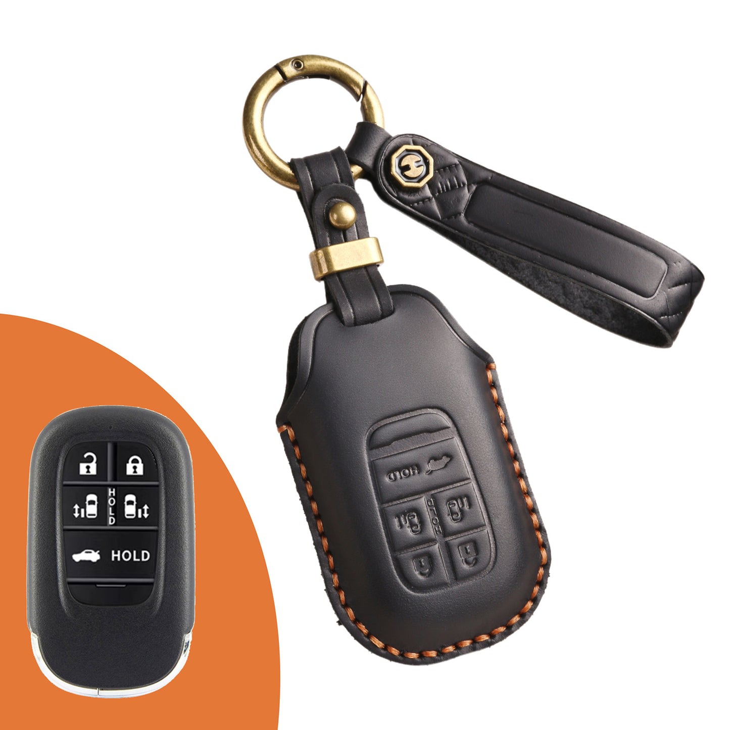 [Honda] The new retro key case is suitable for the new new Honda Accord Civic pure handmade leather car key case holder