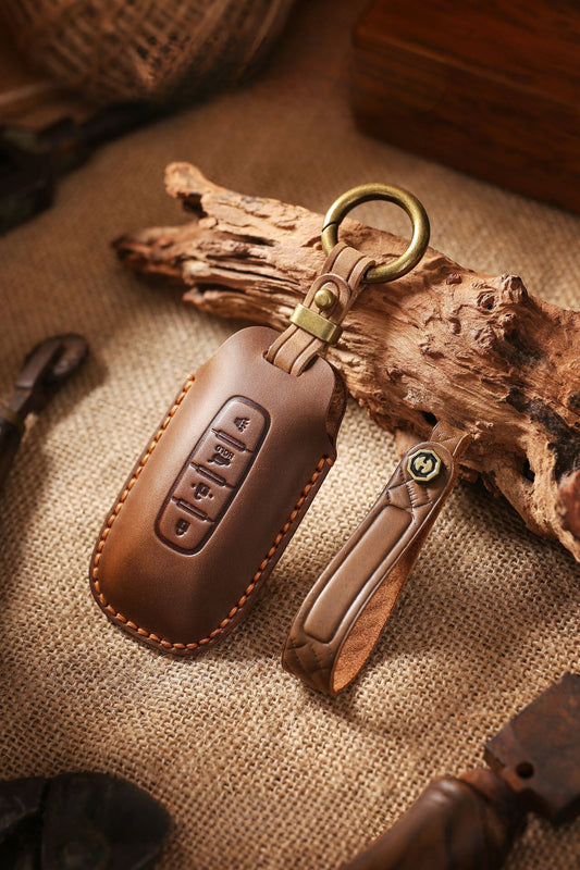 [Nissan] The retro key cover is suitable for the new Nissan Sylphy Ethereal Tanlu Qashqai X-Trail Jinke leather key holder