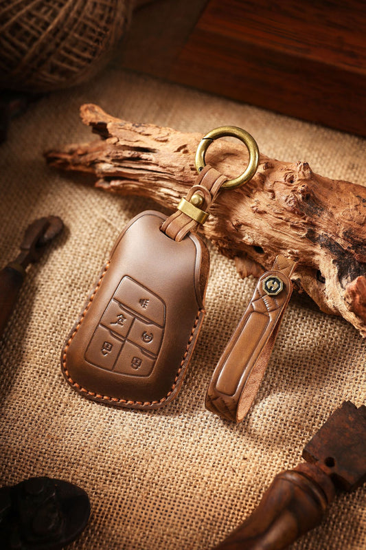 [Buick] Vintage leather key cover is suitable for the new Buick Envision high-end leather protection car key protection clasp