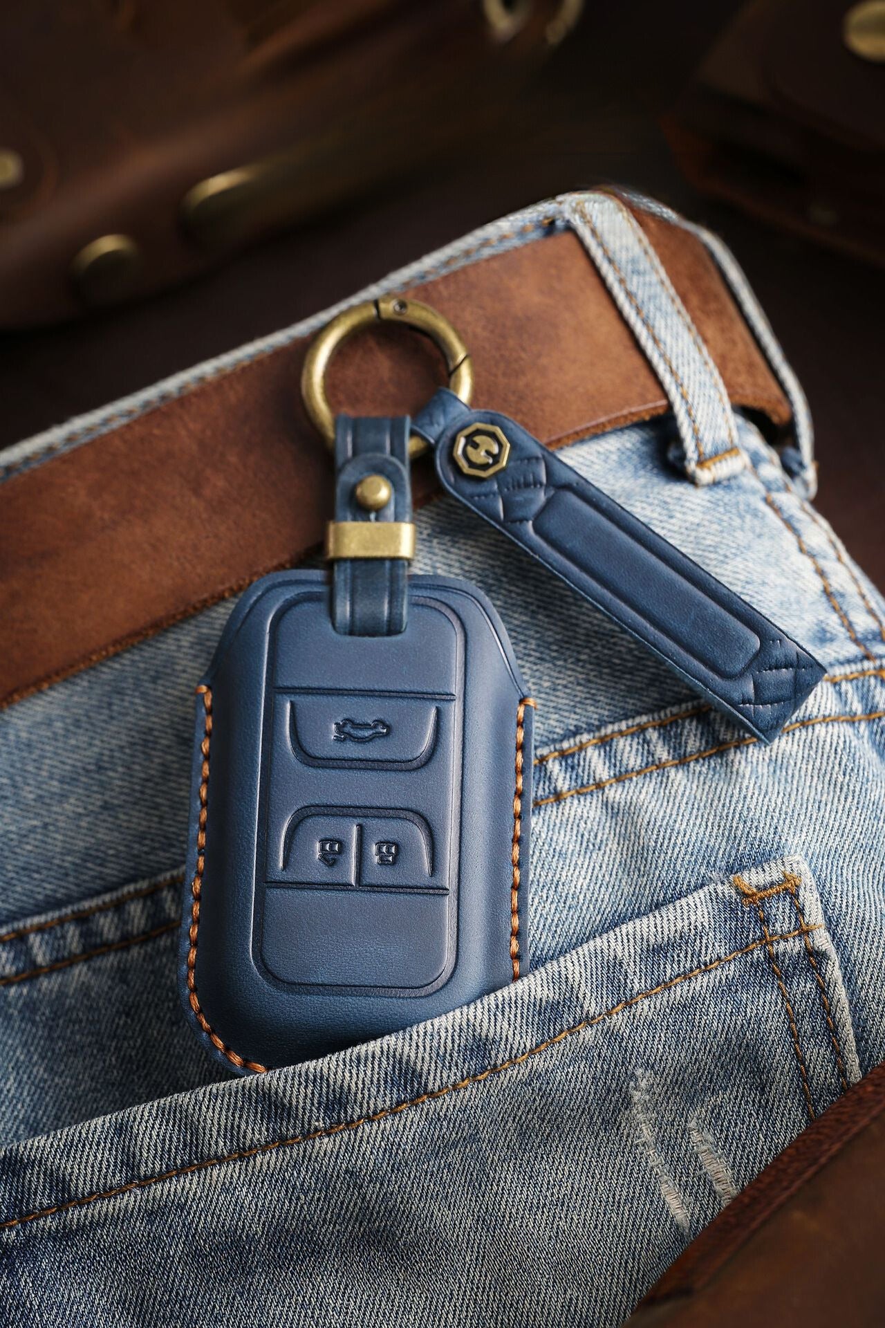 [Chery] The new retro key case is suitable for Chery Xingtu TXL Lingyun LX Tiggo 3X car handmade leather bag